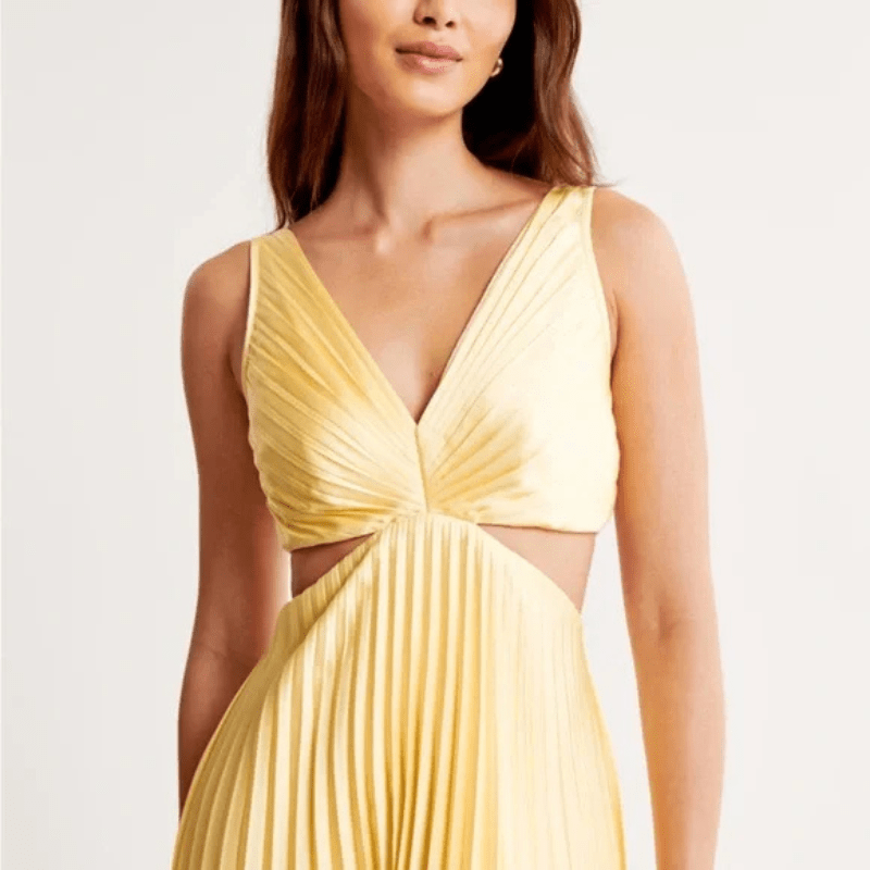 Malika | Rochie Lungă Plisată