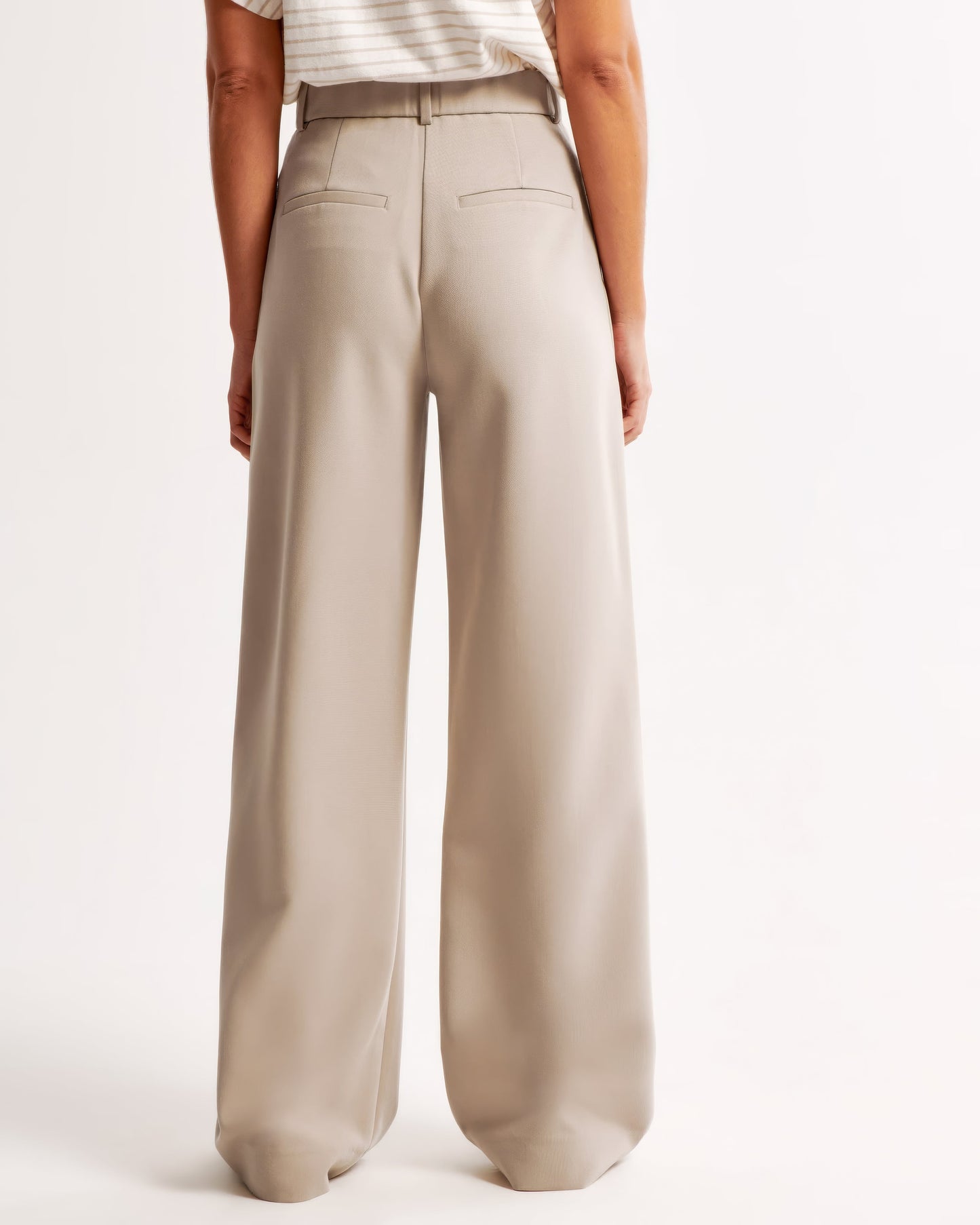 Pantalon large élégant et confortable à taille haute